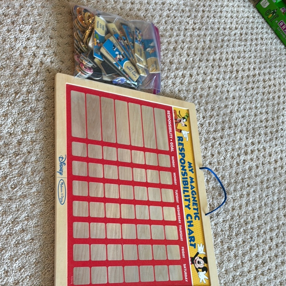 Disney Magnetic Responsibility Chart - Red and Blue
